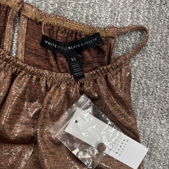 White House Black Market Shimmering Copper Top - Picture 2 of 4
